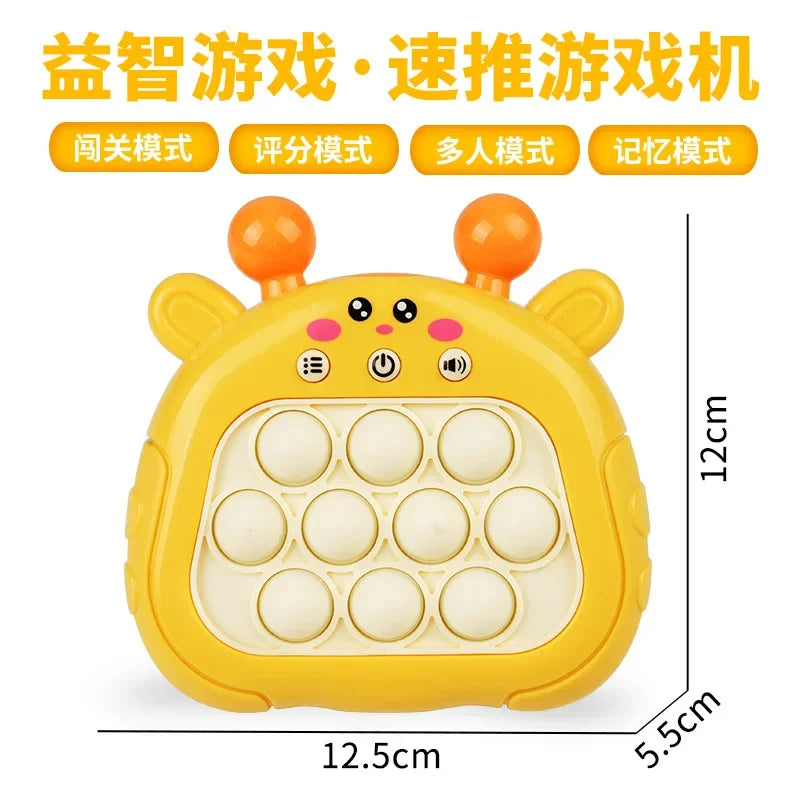 Pop It Lumineux – Jeu Fidget Quick Push Bubble pour Enfants, Anti-Stress avec LED