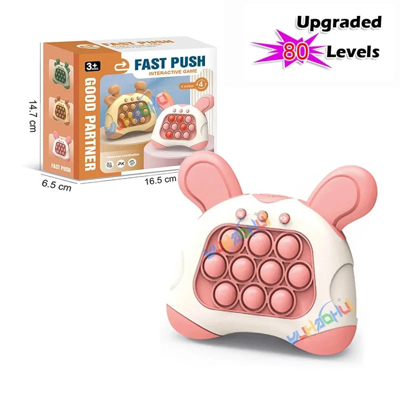 Pop It Quick Push Lumineux – Jeu Super Bubble Anti-Stress pour Enfants (Idée Cadeau Noël)