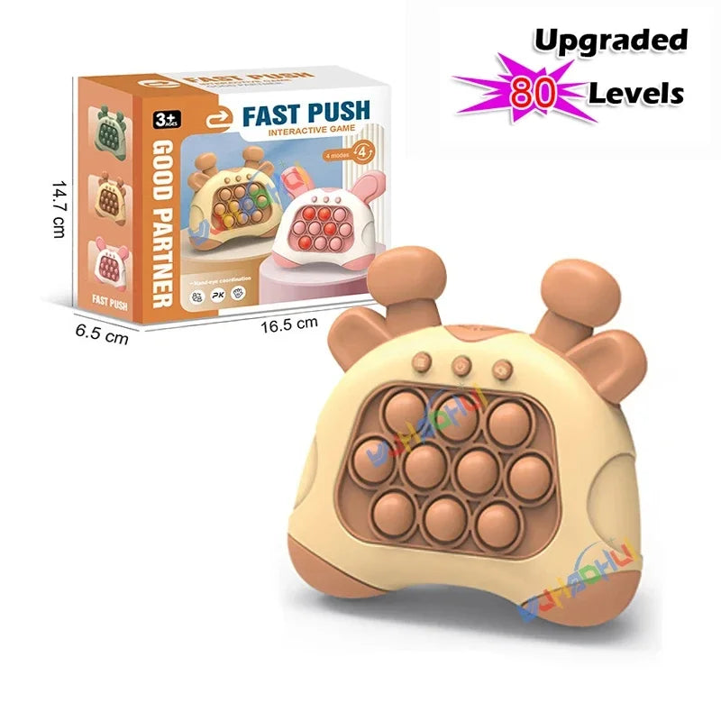 Pop It Quick Push Lumineux – Jeu Super Bubble Anti-Stress pour Enfants (Idée Cadeau Noël)