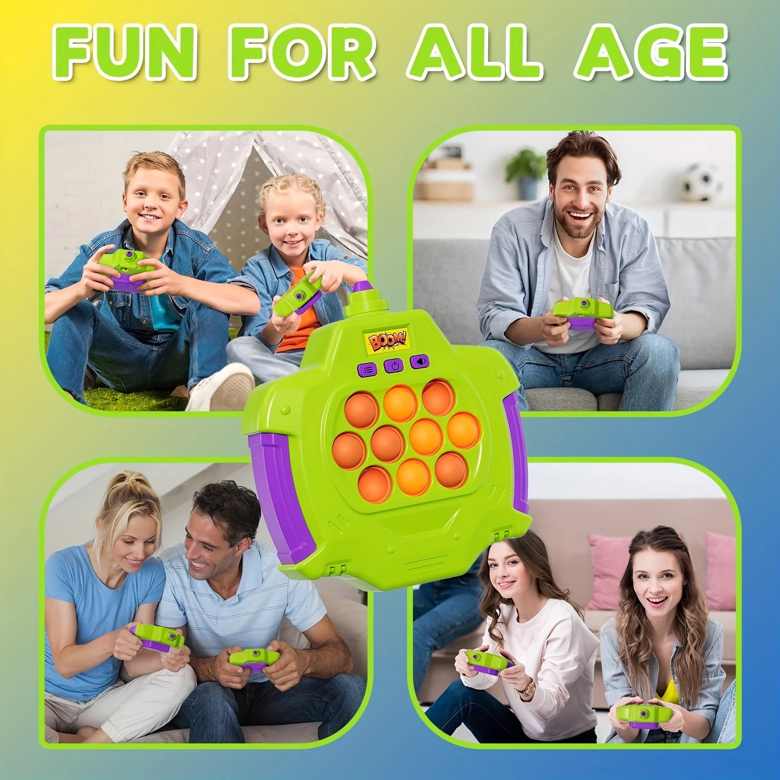 Pop Fidget Lumineux – Jeu Sensoriel Quick Push Anti-Stress pour Enfants (Idée Cadeau Halloween, Noël, Anniversaire)