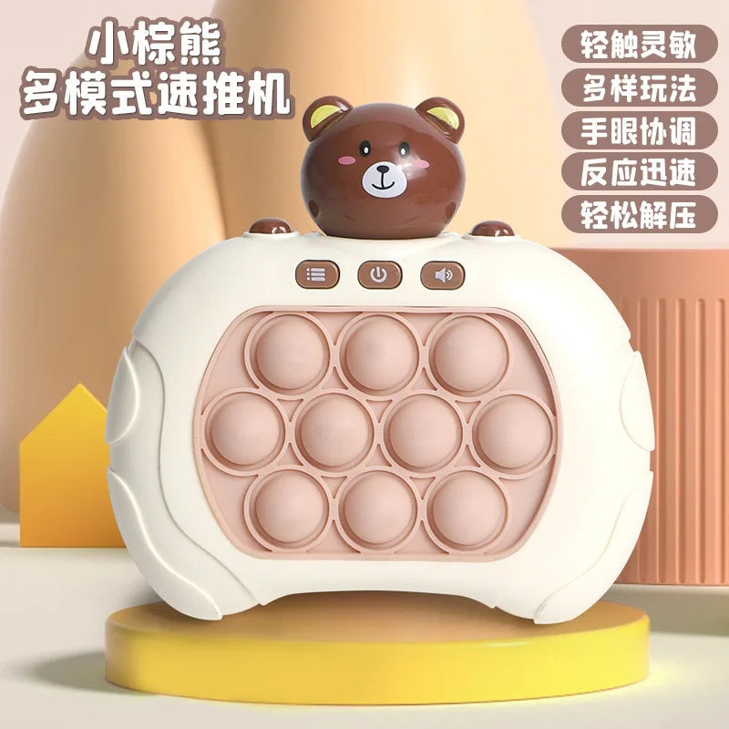 Pop It Lumineux – Jeu Fidget Quick Push Bubble pour Enfants, Anti-Stress avec LED