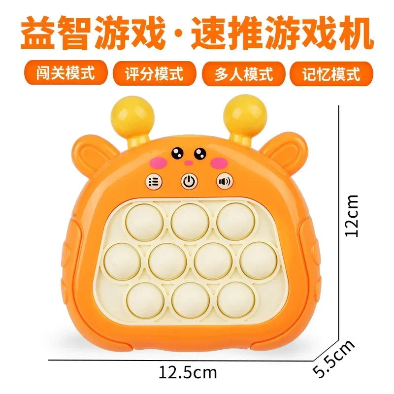 Pop It Lumineux – Jeu Fidget Quick Push Bubble pour Enfants, Anti-Stress avec LED